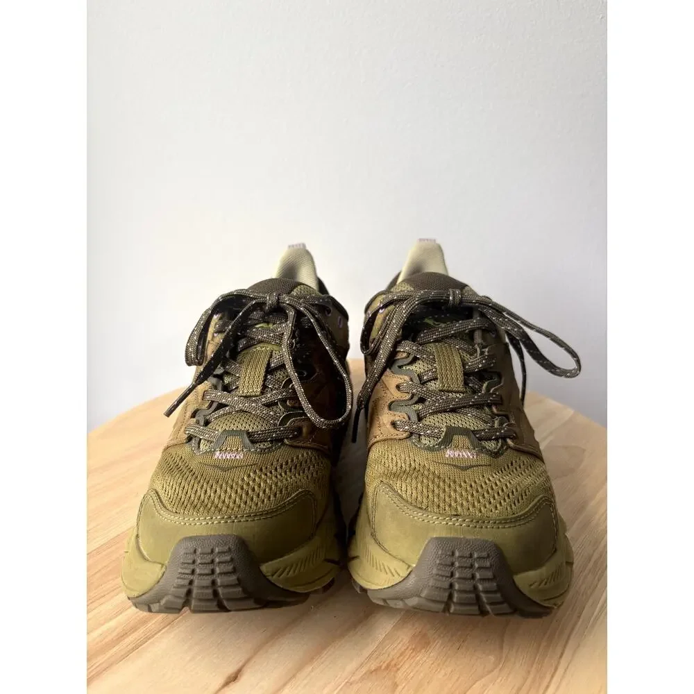 HOKA Anacapa Breeze Low Womens 5.5 Green Moss Dark Olive Hiking Shoes